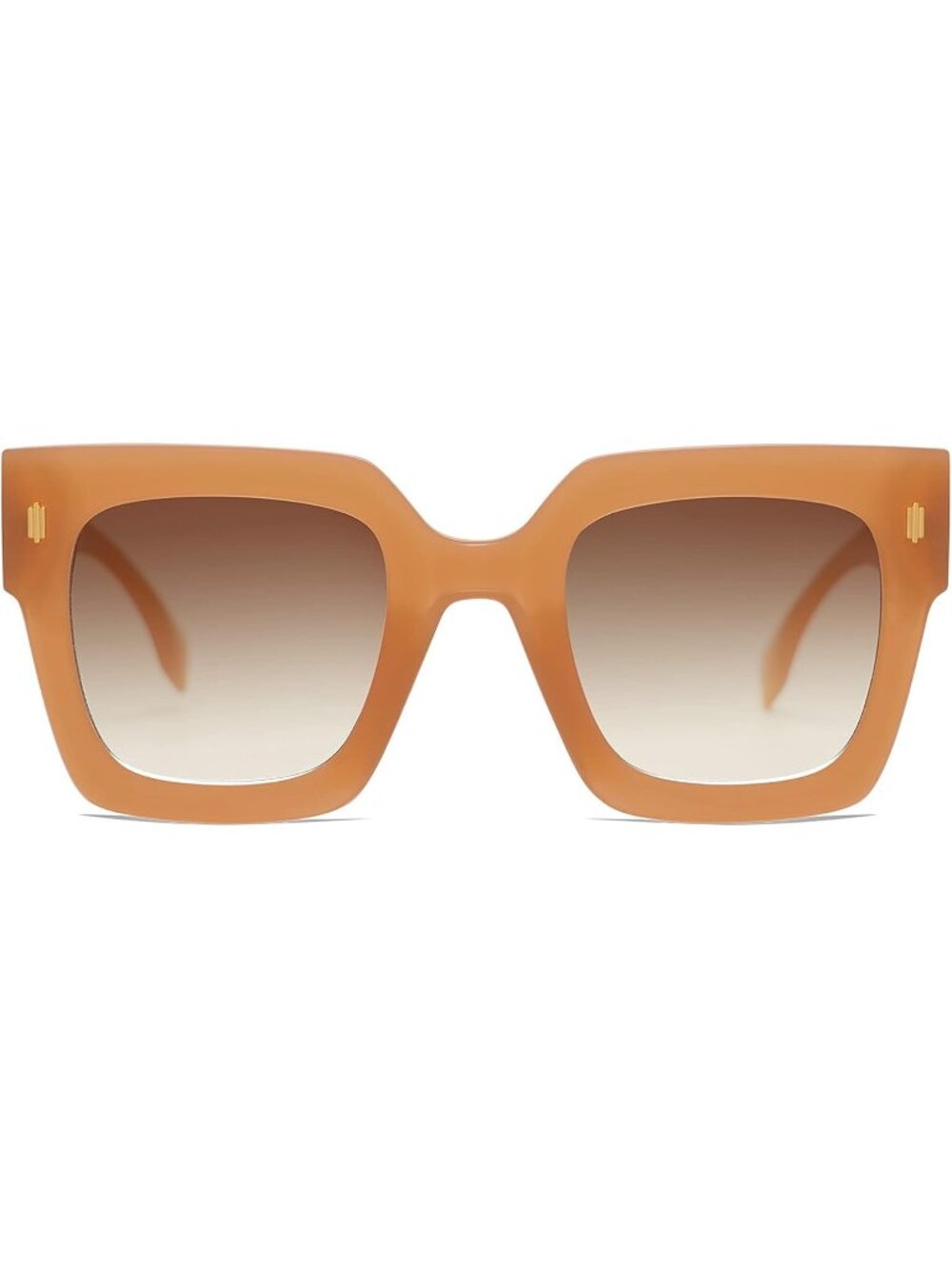 Women's Orange Vintage Oversized Square Luxury Sunglasses UV400 Protection